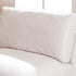 Linen Blend Down Feather Upholstered Accent Chair – Cream Modern Armless Slipper Chair | Goose Down Filled Lounge Chair with Removable Cushions | Kinwell Furniture | Extra Wide Accent Chair