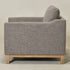 Goose Down Feathers Upholstered Armchair – Tan Square Arm Accent Chair | Plush Feather-Filled Chair | Kinwell Furniture | Cloud-Soft, Timeless Design