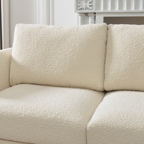 Cream Upholstered Sofa – Albert Sofa Couch | 3-Seater Sofa | Kinwell Furniture | Mid-Century Modern, Timeless Design