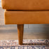 Samuel Tapered Arm Two-Piece Sectional – Leather Camel Chaise Sectional Sofa | 3-Seater Couch | Kinwell Furniture | Mid-Century Modern Design