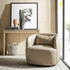 Ashlie Faux Leather Swivel Chair - Khaki Swivel Armchair | Faux Leather Accent Chairs | Kinwell Furniture | Modern Swivel Chairs