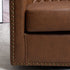 Logan Faux Leather Tufted Swivel Club Chair - Modern Swivel Chair | Swivel Accent Chairs | Kinwell Furniture | Swivel Armchairs
