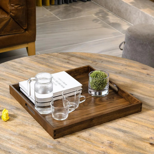 Square Black Walnut Serving Tray - Kinwell Furniture