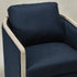 Claude Performance Linen Fabric Swivel Chair - Indigo Modern Swivel Chair | Swivel Accent Chairs | Kinwell Furniture | Swivel Armchairs