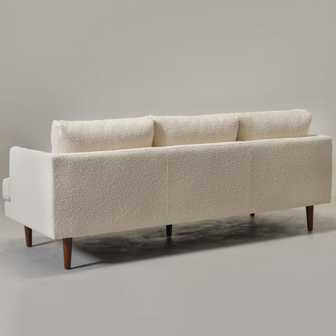 Cream Upholstered Sofa – Albert Sofa Couch | 3-Seater Sofa | Kinwell Furniture | Mid-Century Modern, Timeless Design
