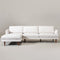 Samuel Tapered Arm Two-Piece Sectional – Linen Ivory Modular Chaise Sectional Sofa | 3-Seater Couch | Kinwell Furniture | Elegant Modern Design