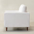 Tiziano Tufted Armchair – Ivory Linen Accent Chair with Pillows | Mid-Century Lounge Chair | Kinwell Furniture