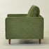 Tiziano Tufted Armchair – Green Velvet Accent Chair with Pillows | Mid-Century Lounge Chair | Kinwell Furniture