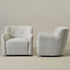 Vestie Chenille Swivel Barrel Chair - GrayGreen Modern Swivel Chair | Swivel Accent Chairs | Kinwell Furniture | Swivel Armchairs