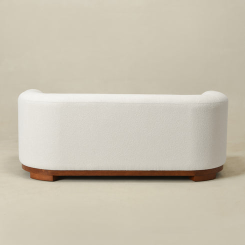 Otto Bouclé Loveseat in Beige – Modern Boucle 2 Seater Sofa | Small Apartment Sofa | Cozy Loveseat Couch | Kinwell Furniture