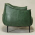 Kadar Leather Barrel Chair-Green Modern Leather Chair | Accent Chairs | Kinwell Furniture | Barrel Chairs