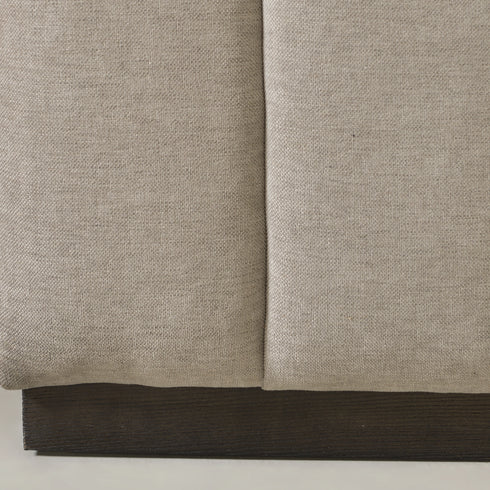 Agnes Linen Platform Bed - Beige / Gray Upholstered Bed | Queen & King Platform Beds | Kinwell Furniture | Modern Linen Bed Frames