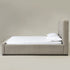Agnes Linen Platform Bed - Beige / Gray Upholstered Bed | Queen & King Platform Beds | Kinwell Furniture | Modern Linen Bed Frames