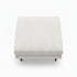 Albert Linen Blend Ottoman – Footrest & Pouf | Living Room Accent Seat | Kinwell Furniture | Contemporary Ottoman | Ivory