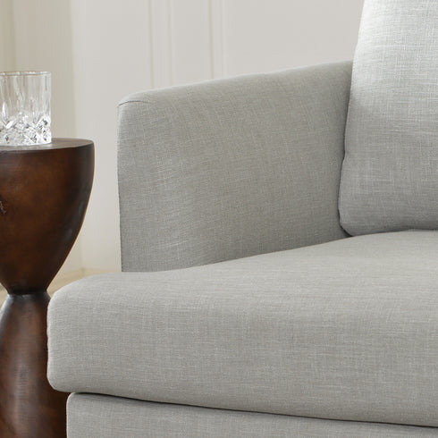 Gray Upholstered Loveseat – Albert Loveseat Sofa | 2-Seater Couch | Kinwell Furniture | Mid-Century Modern, Timeless Design