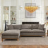 Goose Down Feathers Upholstered Sectional Sofa | Cloud Soft L-Shaped Sectional with Chaise | Down Filled Modern Sectional Couch | Comfortable Everyday Sectional Sofa | Modular L-Shape Sectional | Kinwell Furniture
