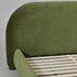 Harriet Vevlet Platform Bed with Wood Legs