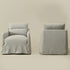 Clara Linen Slipcover Swivel Chair