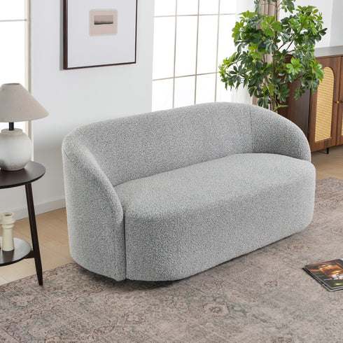 Everitte Bouclé Loveseat Sofa | Fabric Loveseat Couch | Kinwell Furniture | Modern Loveseats & Comfortable Loveseat Sofa