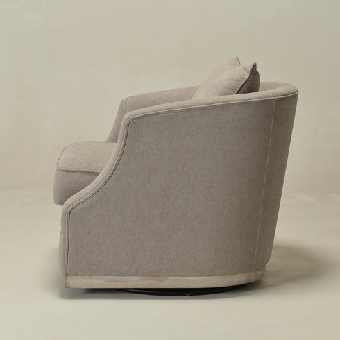 Minerva Swivel Barrel Chair - Gray Modern Swivel Chair | Swivel Accent Chairs | Kinwell Furniture | Swivel Armchairs