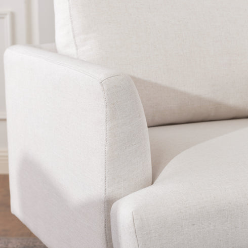 Upholstered Armchair – Ivory Square Arm Accent Chair | Performance Fabric Armchair | Kinwell Furniture | Scandinavian, Timeless Design