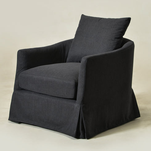 Eliza Slipcover Swivel Barrel Chair