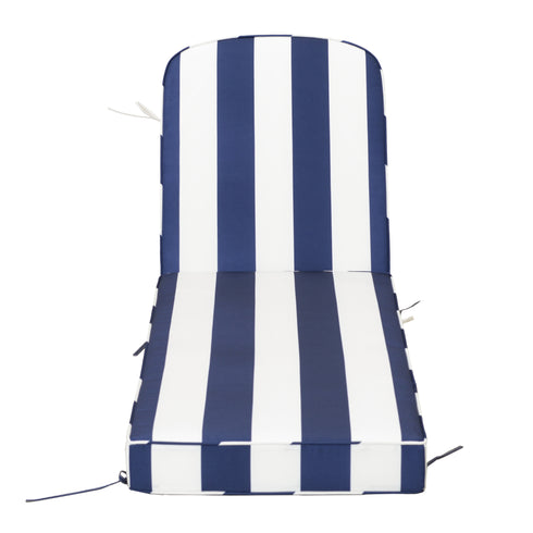 Ranu Extra Thick Outdoor Cushion Set – Blue Striped Patio Chair Cushions | Outdoor Seat & Back Cushions | Weather-Resistant Outdoor Cushions | Kinwell Furniture