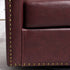 Logan Faux Leather Tufted Swivel Club Chair - Red Modern Swivel Chair | Swivel Accent Chairs | Kinwell Furniture | Swivel Armchairs