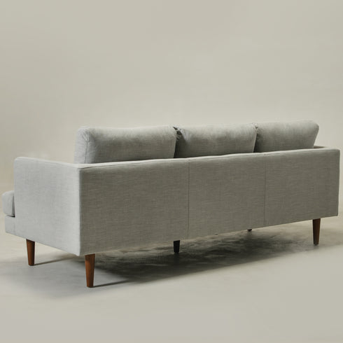 Gray Upholstered Sofa – Albert Sofa Couch | 3-Seater Sofa | Kinwell Furniture | Mid-Century Modern, Timeless Design