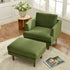 Upholstered Armchair – Green Square Arm Accent Chair | Performance Fabric Armchair | Kinwell Furniture | Scandinavian, Timeless Design