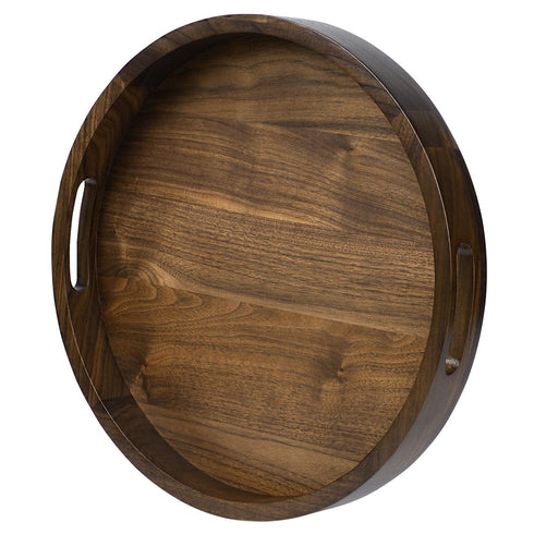 Round Black Walnut Serving Tray - Kinwell Furniture