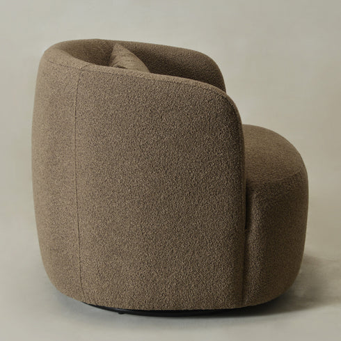 Ashlie Bouclé Swivel Barrel Chair