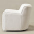 Vestie Chenille Swivel Barrel Chair - Cream Mid Century Modern Swivel Chair | Waiting Room Swivel Chairs| Kinwell Furniture | Designer Swivel Chairs
