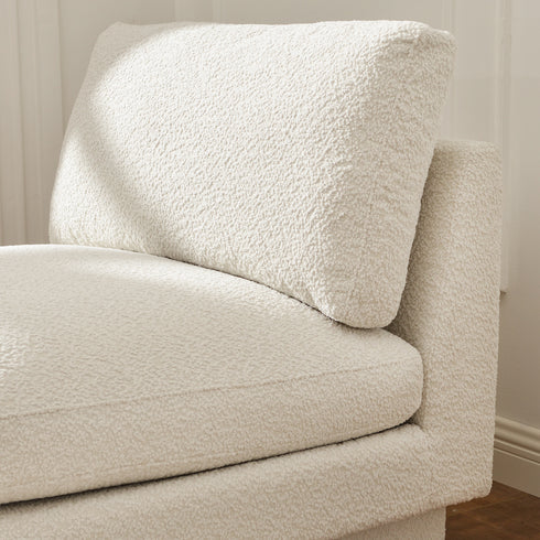 Montyne Bouclé Armless Chair - Comfortable Accent Chair | Side Chairs for Living Room | Kinwell Furniture | Oversize Accent Chairs & Large Accent Chairs