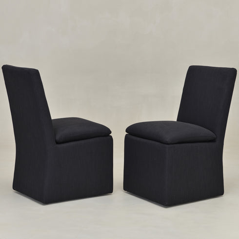 Diane Performance Dining Side Chair with Casters - Dining Chair | Modern Kitchen Chairs | Kinwell Furniture | Dining Chairs Performance Fabric