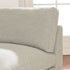 Linen Blend Down Feather Upholstered Accent Chair – Light Gray Modern Armless Slipper Chair | Plush Goose Down Filled Lounge Chair with Removable Cushions | Kinwell Furniture | Extra Wide Accent Chair