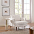 Upholstered Armchair – Ivory Square Arm Accent Chair | Performance Fabric Armchair | Kinwell Furniture | Scandinavian, Timeless Design