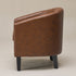 Logan Faux Leather Tufted Club Chair - Brown Accent Chair | Decorative Accent Chairs | Kinwell Furniture | Modern Accent Chairs
