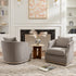 Minerva Swivel Barrel Chair - Gray Modern Swivel Chair | Swivel Accent Chairs | Kinwell Furniture | Swivel Armchairs