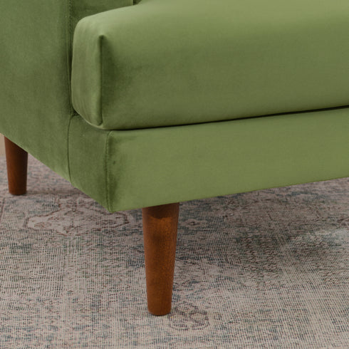 Green Upholstered Sofa – Albert Sofa Couch | 3-Seater Sofa | Kinwell Furniture | Mid-Century Modern, Timeless Design