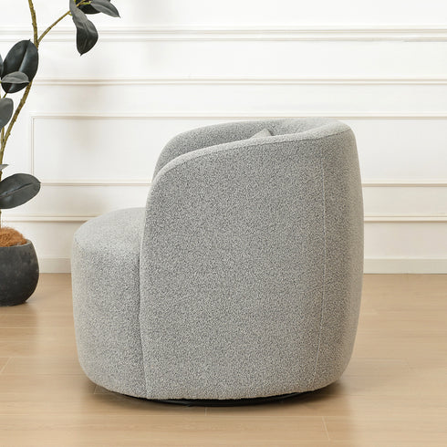 Ashlie Bouclé Swivel Barrel Chair