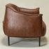 Kadar Leather Barrel Chair-Brown Modern Leather Chair | Accent Chairs | Kinwell Furniture | Barrel Chairs