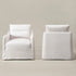 Clara Linen Slipcover Swivel Chair