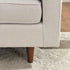 Tiziano Tufted 3-Seater Sofa – Ivory Linen Couch with Accent Pillows | Mid-Century Modern Sofa | Kinwell Furniture