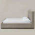 Agnes Linen Platform Bed - Beige / Gray Upholstered Bed | Queen & King Platform Beds | Kinwell Furniture | Modern Linen Bed Frames
