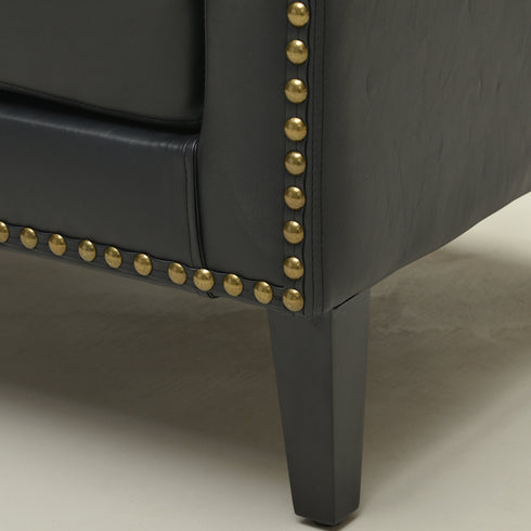 Logan Faux Leather Tufted Loveseat | Fabric Loveseat Couch | Kinwell Furniture | Modern Loveseats & Comfortable Loveseat Sofa Couches