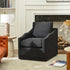 Charles Slipcover Swivel Barrel Chair – Black Modern Swivel Chair | Slipcover Swivel Chairs | Kinwell Furniture | Swivel Armchairs