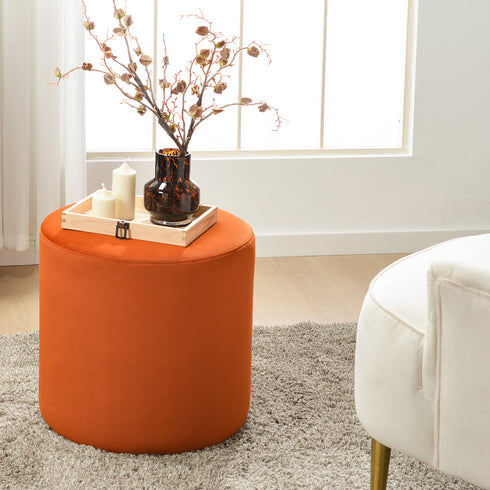Elof Velvet Ottoman