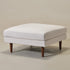 Albert Linen Blend Ottoman – Footrest & Pouf | Living Room Accent Seat | Kinwell Furniture | Contemporary Ottoman | Ivory