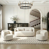 Ashlie Bouclé Furniture Set with Ottoman